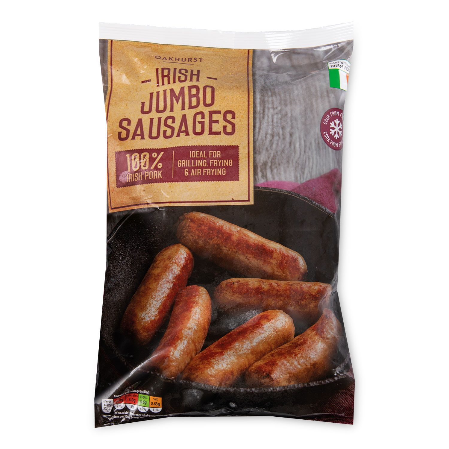 Irish Jumbo Sausages 750g Oakhurst